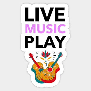 Live Music Play Sticker